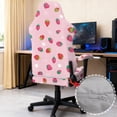thumbnail image 4 of HUIACONG Cute Strawberry Gaming Chair Covers 4 Piece Cat Scratch Proof Desk Chairs Covers Slipcover Protectors with Straps and Zipper for Home, Office Decorations, 4 of 8