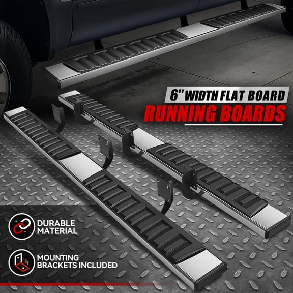 Nuvision for 99-16 Ford F250 F350 F450 Super Crew Cab 6" Side Step Nerf Bar Running Board