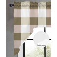 thumbnail image 2 of Brown Plaid Swag Valances for Windows, Small Curtains Drapes, Spring Summer Farmhouse Buffalo Checkered Kitchen Window Curtains Over Sink Window Treatment Valance for Bedroom/Bathroom 56"x36", 2 of 5