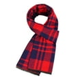 thumbnail image 2 of Duoif Winter Scarf for Women Winter Mens Fashion Warm Long Soft Plaid All Matching Scarf for Men Red, 2 of 2