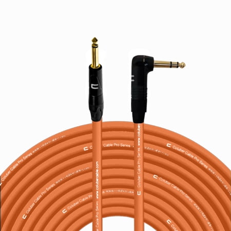 Coluber Cable - 1/4" TS Male to Right Angle 1/4" TRS - Pro 3-Pin Connector