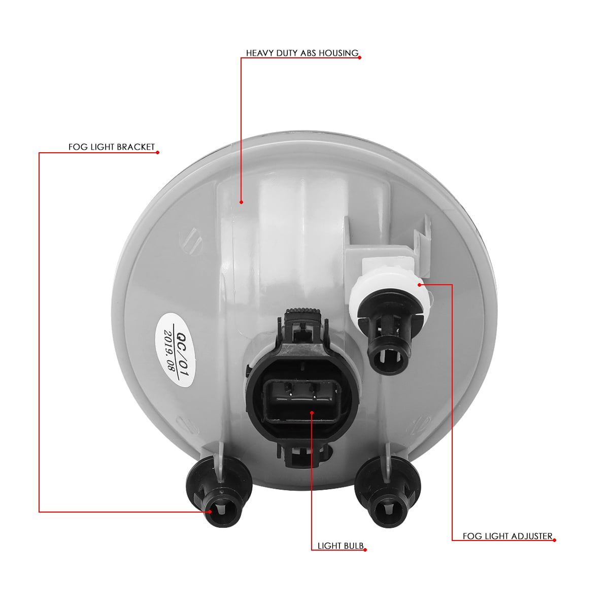 DNA Motoring For 07-14 Suburban Yukon 15-19 Silverado Sierra Clear Lens Fog Light Lamps Pair