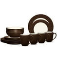 thumbnail image 2 of Noritake Colorwave Chocolate 16-Piece Rim Dinnerware Set, Service for 4, 2 of 7