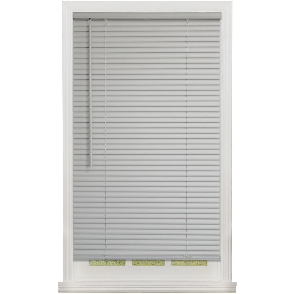 Mainstays 1" Cordless Room Darkening Vinyl Blinds, Gray