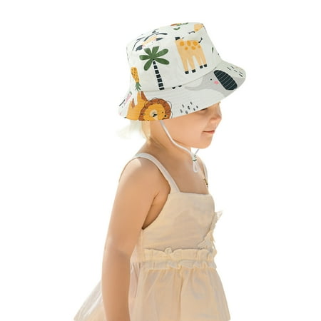 

Bucket Protection Summer Sun Outdoor Cute Adjustable Beach Spring Hat Cartoon Chin Sun Hats Strap Kids Cap Kids Hats & Caps Youth Hunting Hats