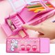 thumbnail image 2 of Estuche de lápices bonito para niña, caja de papelería con cerradura de combinación de deformación mecánica, caja de lápices para estudiantes de escuela, estuche de plástico para bolígrafos de dibujos hola suerte unisex, 2 of 2