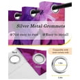 thumbnail image 5 of Watercolor Flowers Blackout Curtains for Bedroom 45 Inch Length 2 Panels Set, Spring Floral Country Pink Purple Thermal Insulated Energy Saving Window Treatment Curtains Blackout Drapes 52"x45", 5 of 8
