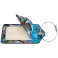 thumbnail image 2 of Disketp 2 Pcs Luggage Tag For Suitcase,Sea Turtle Swims Leather Baggage Tag With Stainless Steel Loop Privacy Cover For Women Men Girls, 2 of 5