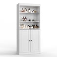 thumbnail image 4 of 100% Solid Wood 32" Bathroom Cabinet with Solid Doors and Adjustable Shelves, 4 of 6