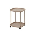 thumbnail image 2 of WLOELOEW Khaki Side Table Storage Shelf Coffee Table Bedside Table Storage Cart Mobile Storage Rack For Bedroom Living Room Study Desk Assembly Required, 2 of 6