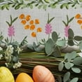 thumbnail image 6 of HAOXIT Easter Tablecloth Round Spring Eggs Bunny Plants Table Cloth Outdoor Waterproof Tablecloths for Party Picnic Indoor Table Cover for Dining/Kitchen Home Decoration 38-42, 6 of 8