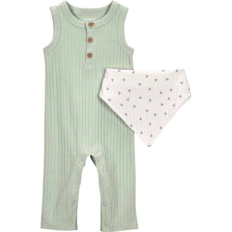 Carter's Child of Mine Baby Jumpsuit with Bib, 2-Piece photo 1