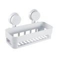 thumbnail image 2 of Organizador de almacenamiento de pared con ventosa para artículos esenciales de baño Estante de ducha de esquina blanco eficiente, 2 of 5