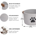 thumbnail image 3 of Brabtod Dog Toy Bin Pet Cat Toy Box Baskets in Large Stuff Storage - Perfect for Collect Toys, Grooming Stuff, Clothings, Diapers for Living Room, Playroom, Closet, Home-Gray, 3 of 6