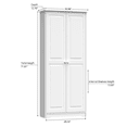 thumbnail image 6 of From the Tree Furniture Pantry Cabinet with Adjustable Shelves, Solid Pine Wood, White, 2 Doors, 6 of 9