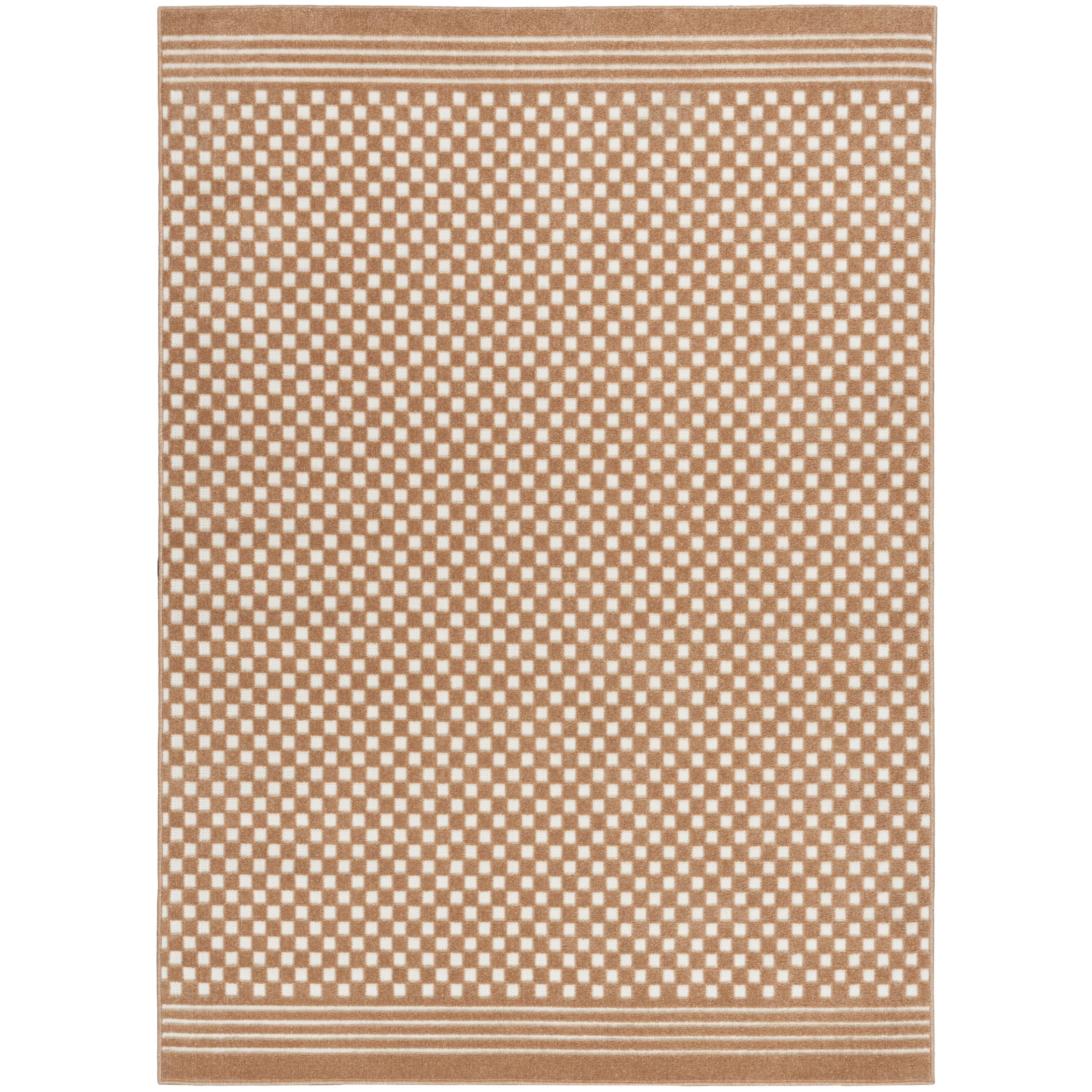 Nourison Care Free 6'7" x 9'2" Copper Modern Indoor Rug