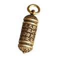thumbnail image 2 of Segolike Brass Buddha Sutra Pendant Cylinder Charm Decorations Tibetan Figurine Container Ornaments for Necklace Keychains Earrings Jewelry Making Style B, 2 of 8