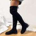 thumbnail image 5 of Wavsuf Boots for Women Over-the-Knee Winter with Zipper Slip Resistant Oversized Flock Black Shoes Size 43, 5 of 5