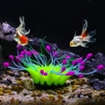 thumbnail image 3 of Soft Silicone Glowing Aquarium Simulation Coral 4cm Height Aquatic Artificial Coral Yellow, 3 of 7