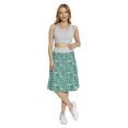 thumbnail image 2 of Women's Geometric Monochrome Retro Shapes A-line Printed Skirt Casual Wear, 3XL, Seafoam and Teal, by Ambesonne, 2 of 6