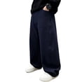 thumbnail image 2 of Bixock Toddler Boys Sweatpants Elastic Waist Jogger Pants Kids Solid Color Side Pocket Fleece Lined Loose Fall Winter Sport Casual Daily Wear Size 11-12Years, 2 of 5