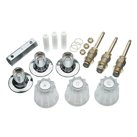 Price Pfister Chrome Shower - Danco 9D00039630 Clear Tub/Shower 3-Handle Remodeling Trim Kit For Price Pfister Windsor