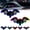 2PCS-A, variant on Solar Powered Bat Night Car Light Cool Glow Projection for Vehicles, Wireless RGB Bat Shape Cool Glow Projection with Smart Sensor, for Truck Car SUV