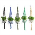 thumbnail image 2 of Plant Hangers Color Flower Pot Hand-woven Net Bag Hanging Holder Home Decor, 2 of 10