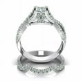 thumbnail image 4 of Forever Jewels 3.50Ct Round Moissanite Womens Wedding Bridal Ring Set 14K White Gold Plated, 4 of 4