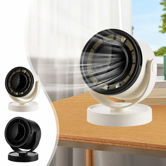 Djunllk Table Top Fans for Bedroom, 100-Speed Digital Display, 90-Degree Tilt, Lightweight Cooling Fans That Blow Cold Air, Rechargeable Battery Powered Fan, Mini Fan Wall-Mouted for Home, Office