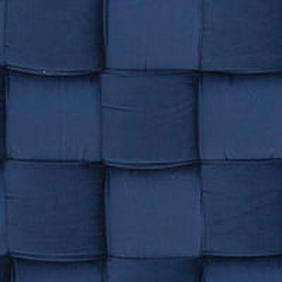 Powell Anya Square Handwoven Velvet Ottoman with Hairpin Legs, Navy