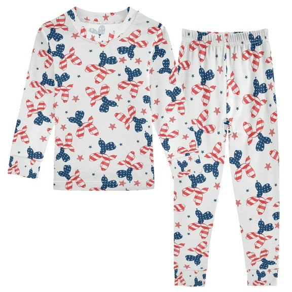 joogoo Balloon Dogs 2 Piece Long Sleeve Tee and Pants Cotton Pajama Set 5Y