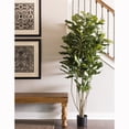 thumbnail image 7 of Vickerman 6' Artificial Green Potted Fiddle Tree., 7 of 7