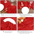 thumbnail image 3 of 12 Pack Red Table Runner 10Ft Cheesecloth Table Runner Rustic Gauze Table Runners Romantic Long Sheer Fabric Cheese Cloth Table Runners for Wedding Party Bridal Baby Shower, 3 of 7