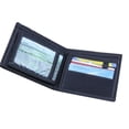 thumbnail image 3 of Blue Jean Style Wallet Zipper and Leather Patch on Top Men Woman Billfold A-BB-4, 3 of 9