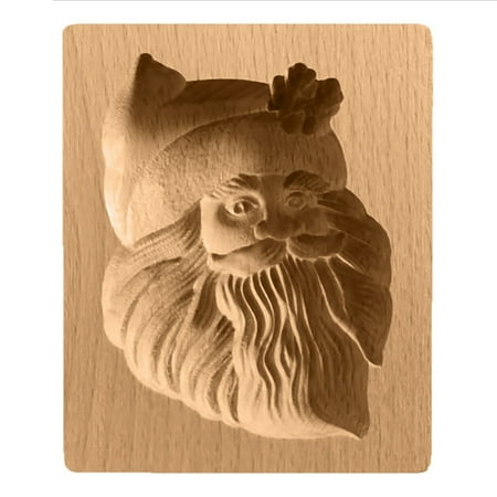 

Cookie Mold Shortbread Mold Wooden Biscuit Cutter Cookie Mold Cutter Gingerbread Biscuit Shortbread Mold(Santa Claus)