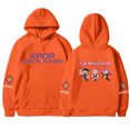 thumbnail image 1 of Pop cazadora para niña Hooded Sweatshirt,Soft Streetwear Pullover,Cute Long Sleeve Hoodie for Fall Winter Unisex （Saffron）, 1 of 4