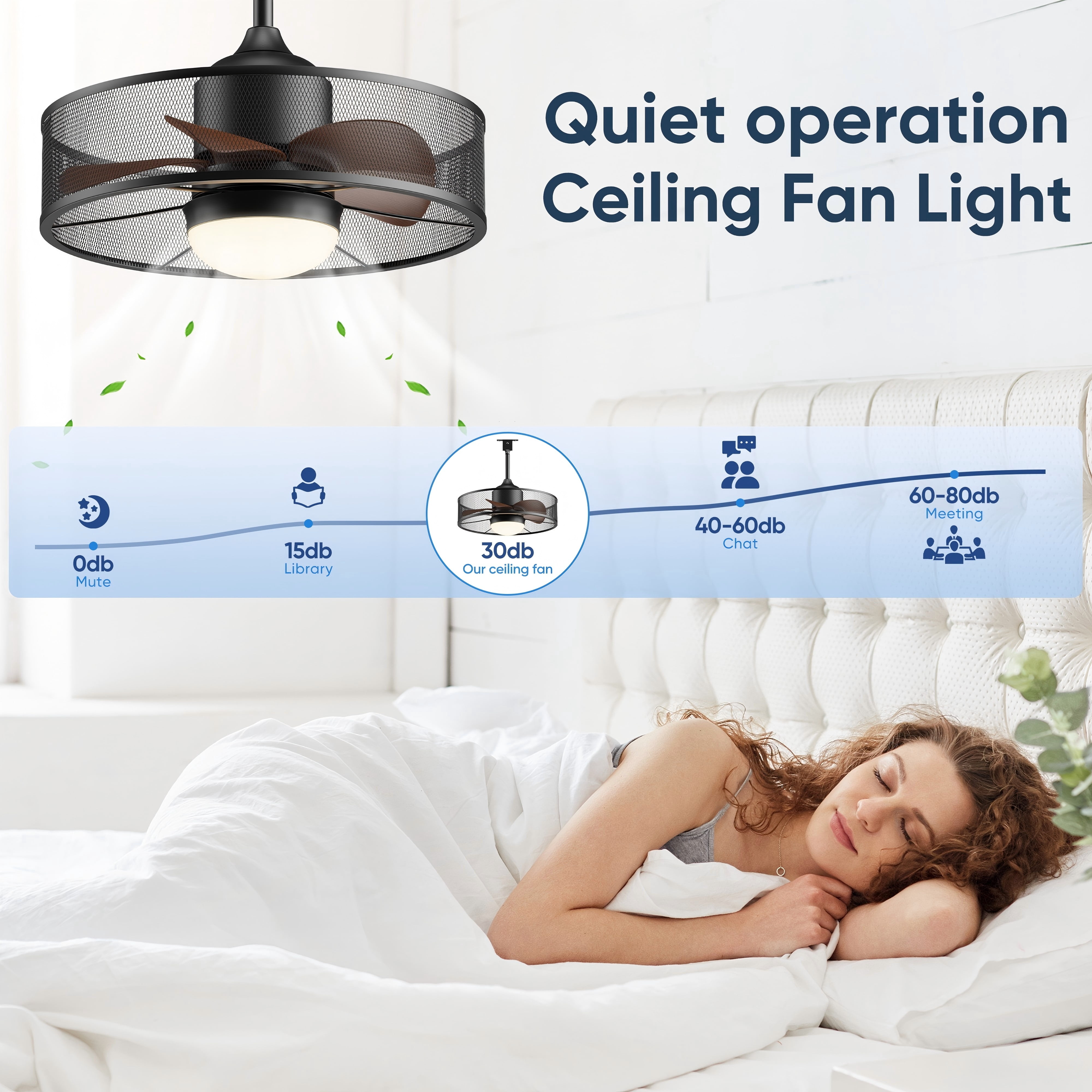 19.1" Ceiling Fan with Light Remote Control, Black Modern Waterproof Pendant Light Gazebo Fan for Outside Porch Patios