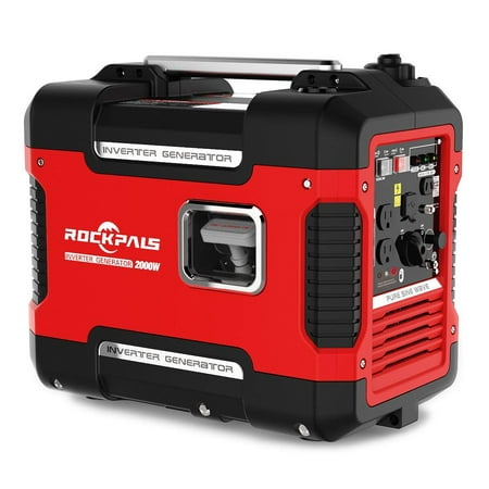 Rockpals 2000Watt Super Quiet Portable Generator Gas Powered Inverter Generator With 9 Hours Run time, CARB Complaint With Eco-Mode Generator For Emergency /Home / (Best Quiet Generator For Home Use)