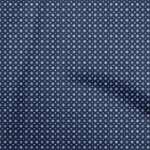 oneOone Rayon Navy Blue Fabric Geometric Sewing Craft Projects Fabric Prints By Yard 56 Inch Wide