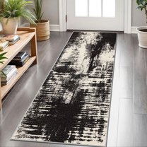 2x6 FT Kitchen Runner Rugs Non Skid Washable, Faux Wool Rug Runners for Hallways Bathroom Carpet Runner, Soft Indoor Modern Floor Rug for Entryway Laundry Room