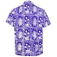 thumbnail image 2 of HAPPY BAY Men's Hawaii Cruise Vacation Tops Hawaiian Print Aloha Summer Mens Shirts Stylish Beach Short Sleeve Button Down L Violet, Window Palm Monstera, 2 of 4