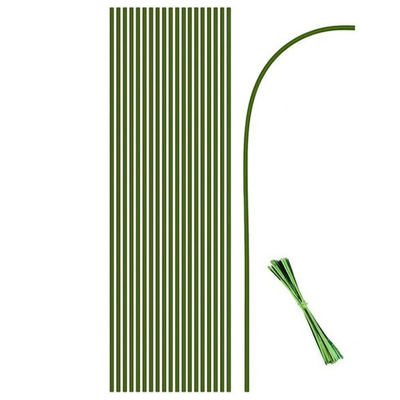 Adjustable Plant Stakes Flexible Plant Stakes Green Flexible Rod Bendable Structure Compatible With Vegetables