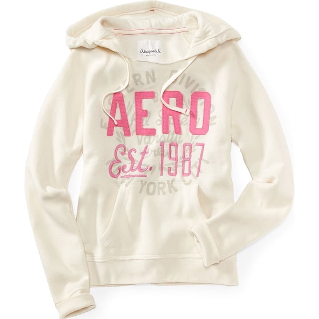 Aeropostale New York City 1987 - Sudadera con capucha para mujer, color blanco, grande Aeropostale Sudadera