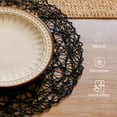 thumbnail image 3 of Paper Braided Round Placemats Natural Non-Slip Heat Resistant Table Mats for Dining Tables Farmhouse Woven Indoor & Outdoor Place mats for Thanksgiving., 3 of 7