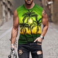 thumbnail image 1 of EGNMCR Débardeurs Hommes Nouvelle Mode Décontractée Sans Manches Col Rond Imprimé Hawaïen Sport, 1 of 5