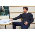 thumbnail image 5 of COOFANDY Men's Crewneck Knit Sweater Slim Fit Lightweight Casual Twist Patterned Cable Knitted Pullover, 5 of 7