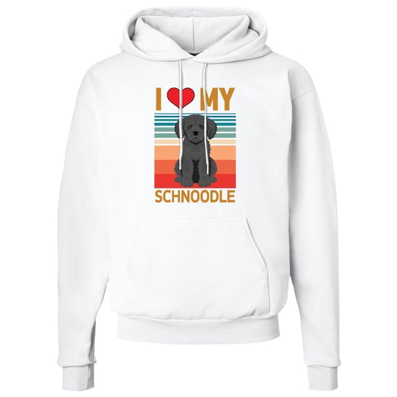 Inktastic I Love My Schnoodle Adult Hoodie Sweatshirt