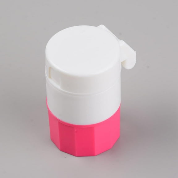 1 Set 3Pcs 3 Colors Dose Cutters 4 in 1 Plastic Pills Splitters Blade Vitamins Spinning Crusher Grinder Tool Portable Drinking Cup Tablets Storage Box for Daily Life Outdoor Indoor School Office