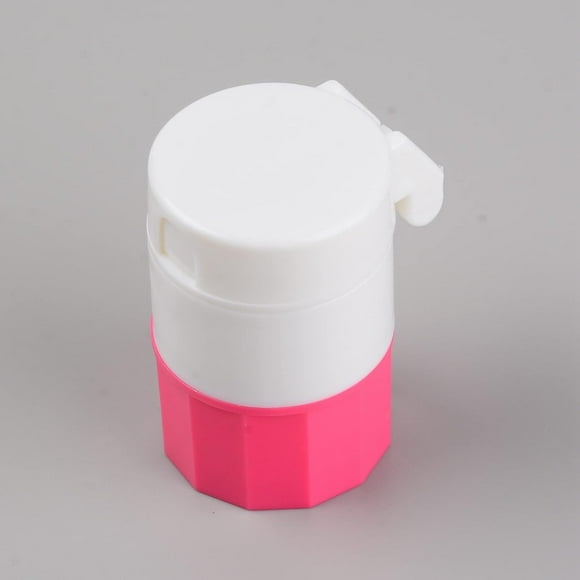 3 Pcs 3 Couleurs Coupe-Dose 4 en 1 Lames en Plastique pour Pilules, Outil de Broyage pour Vitamines, Gobelets Portables, Boîte de Rangement pour Tablettes pour la Vie Quotidienne, Extérieur, Intérieur, École, Bureau